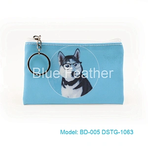 Color Animal Printing Material Pouch/Bag  Coin Purse Keychain