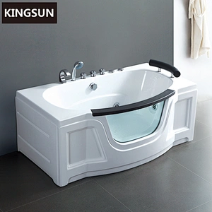 K-8925 White Acrylic Apron Installation Portable Bathtub Whirlpool For Adults