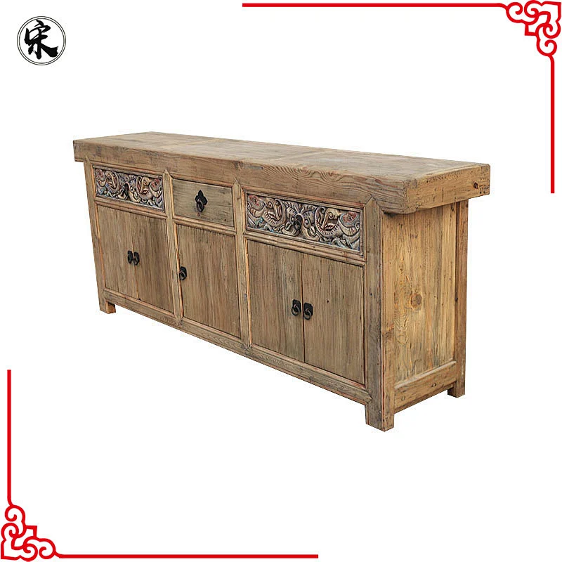 chinese antique solid wood pine old furniture for stores