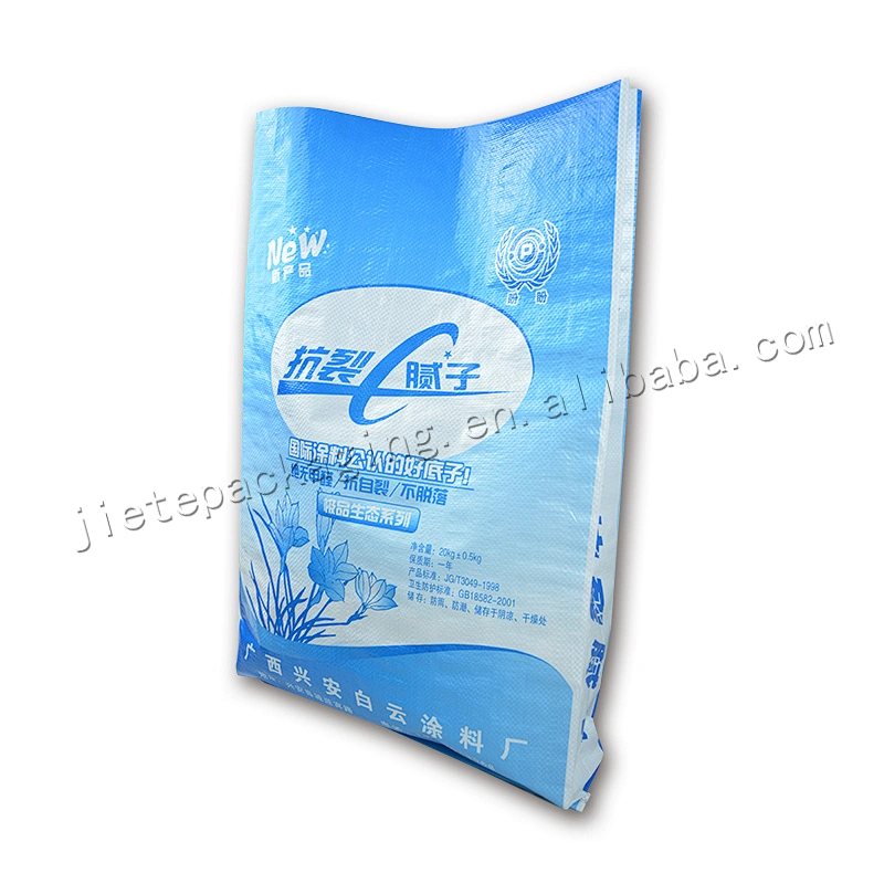 Construction industrial use white plastic pp woven cement packaging bag 20kg 25kg for mortar,wall putty,gypsum powder