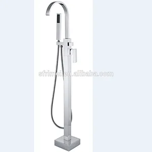 Freestanding Watermark Floor Mounted Bath Bathtub Faucet With Handheld Shower Nozzle