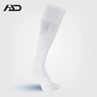 Over Knee High Quality Soccer Football Jacquard  White Black Yellow Green Red Solid Color Long Socks