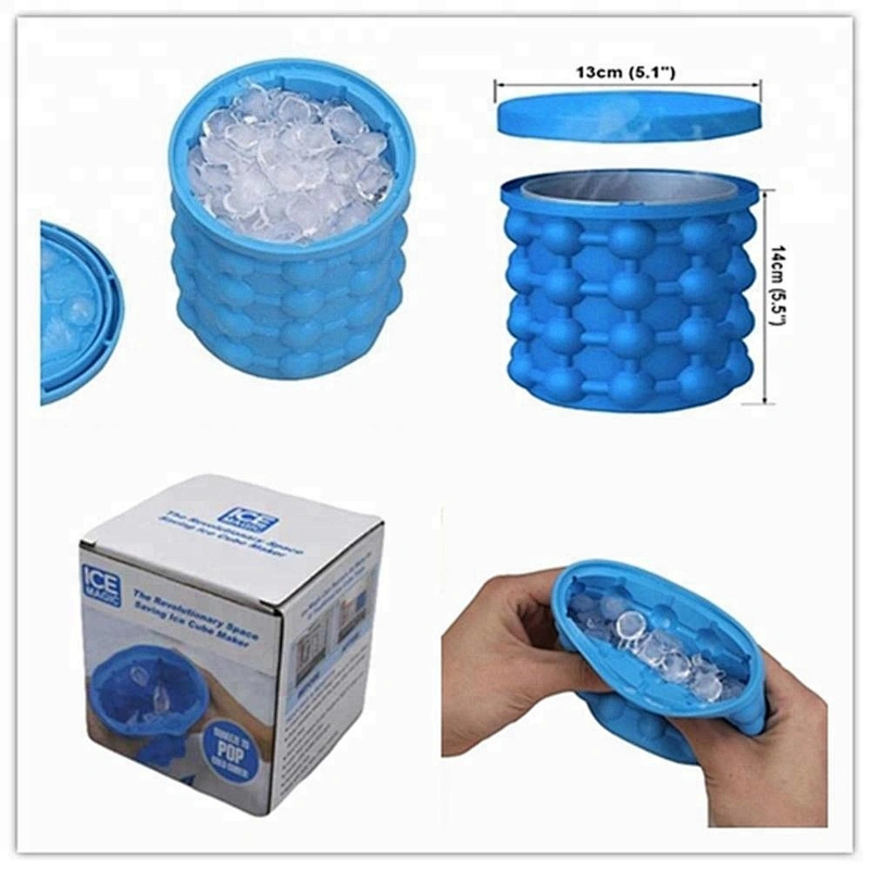 Magic Ice Cube Maker Genie The Revolutionary Space Saving Silicone Ice Cube