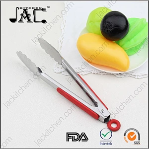 Stainless Steel Locking Barbecue Tong Scalloped Gripping Edge
