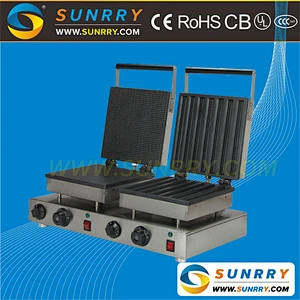 Electric waffle pancake cake maker circle and churro waffle machine