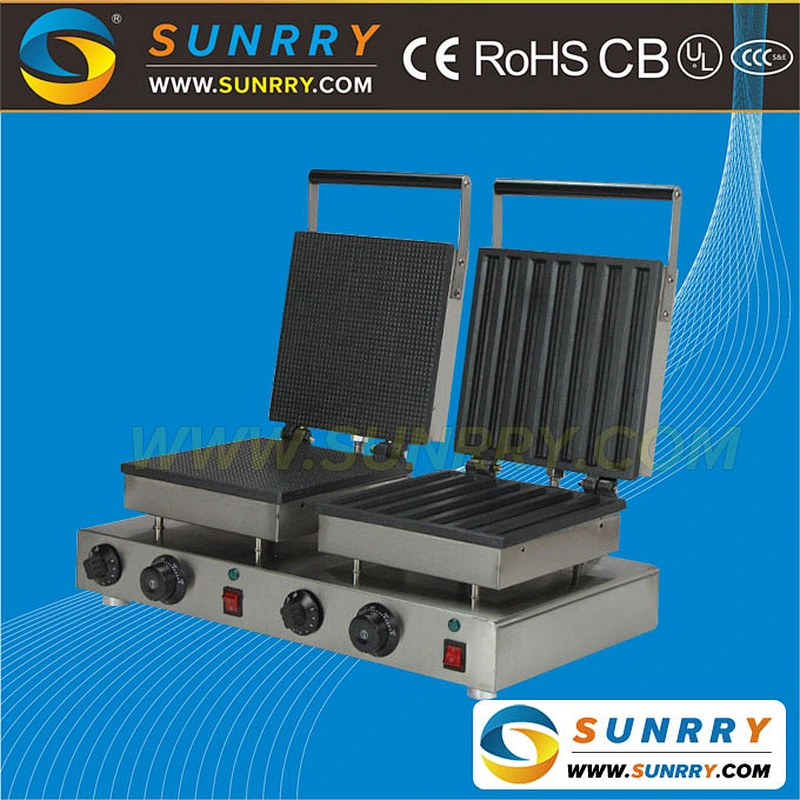 Electric waffle pancake cake maker circle and churro waffle machine