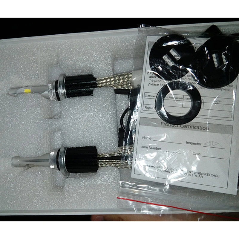 LUJIA L7 xhp70 60W 6600lm fanless All in One 9006 Car Led headlight Bulbs 9006 HB4 P22D(13) Conversion Kit