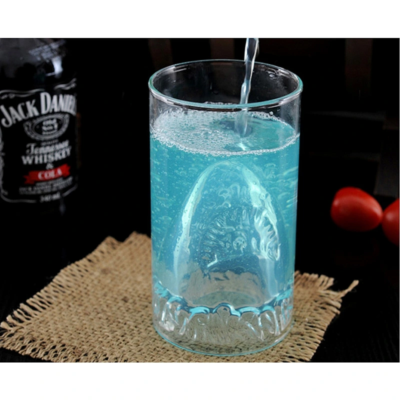 2018 handmade beer glass mug shark Shape Beer Cup glass bottle