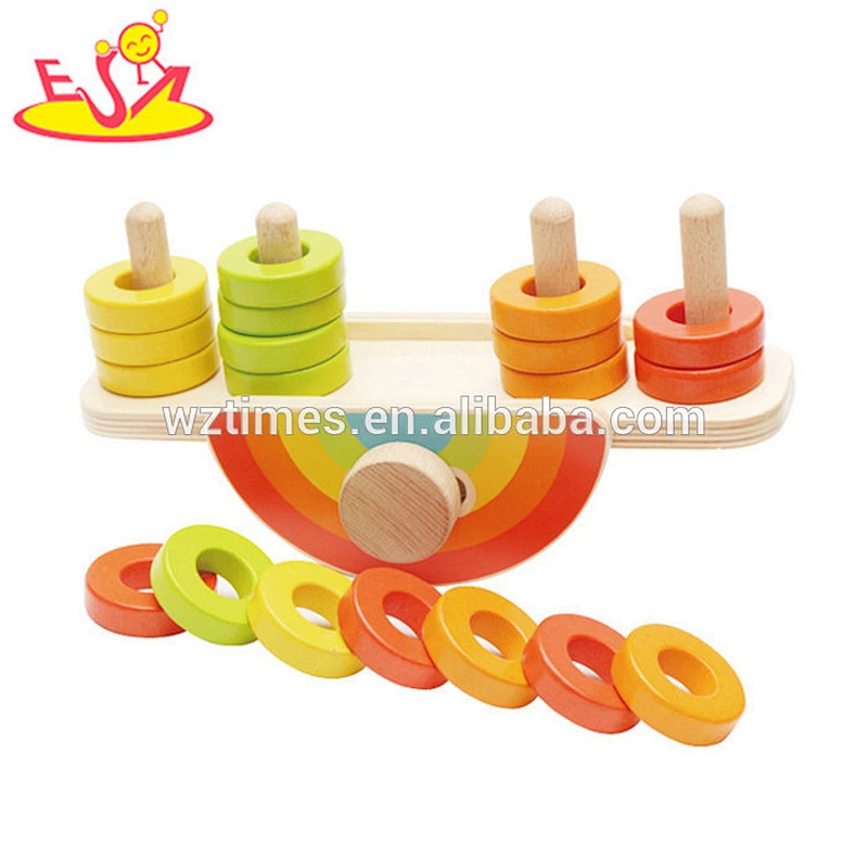 2018 Großhandel Holzwaage Spielzeug für Kinder beliebte Holzwaage Spielzeug für Kinder W11F057