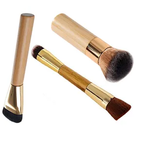 1pc new personalised bamboo makeup brush foundation powder blending cosmetic tool