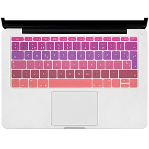 Spanish Custom Silicone Rainbow Keyboard Protector custom silicone keyboard cover For Macbook Retina 12 Keyboard Skin