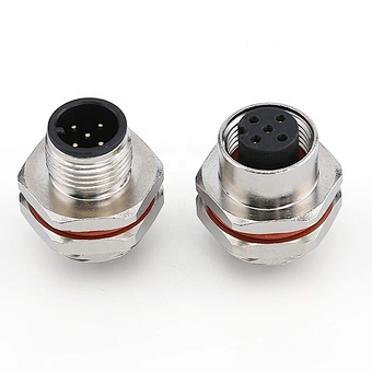 3pin 4pin 5pin 8pin 12pin Panel Mount Male Female Waterproof M12 Connector