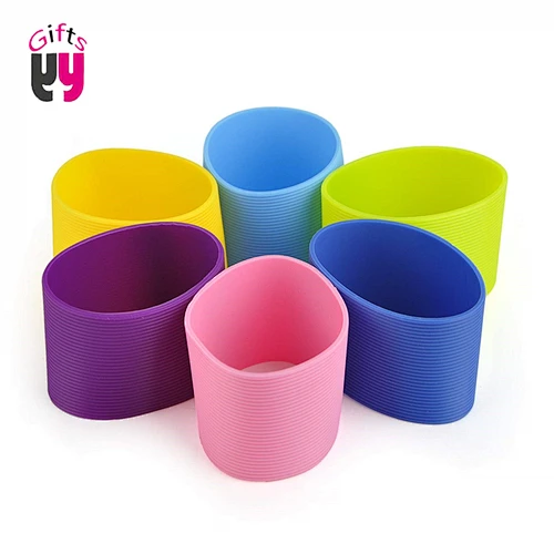 portable heat shrink water bottle silicone sleeve with customized logo
