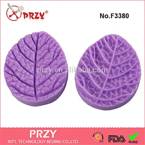 F3380 FDA silicone cake mold leaf mold leaf press silicone mould
