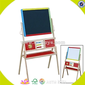 Wholesale useful wooden easel board top quality baby wooden easel board educational baby wooden easel board W12B012