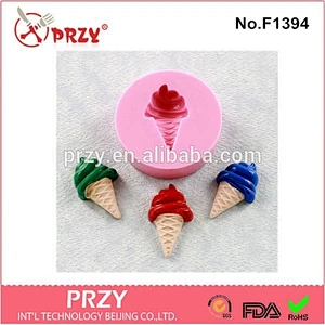 Fondant Cake Decorating Tools Mini Ice Cream Cone Silicone Cake Mold