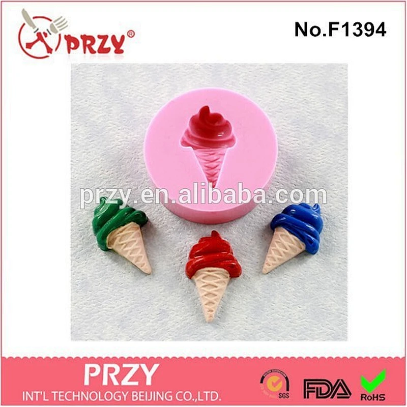 Fondant Cake Decorating Tools Mini Ice Cream Cone Silicone Cake Mold