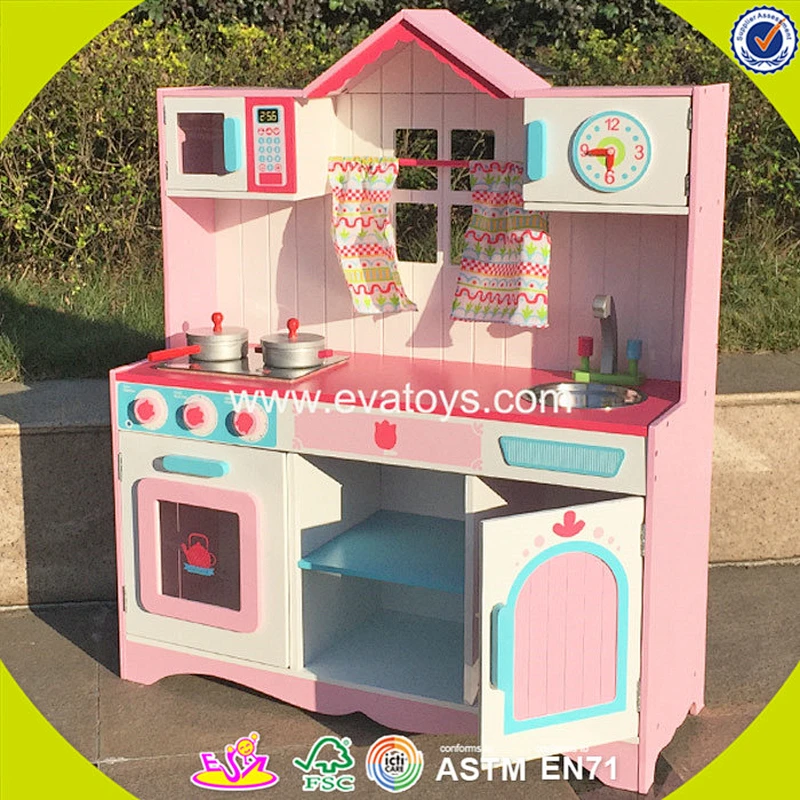 wholesale kids wooden play kitchen toy cheap baby wooden play kitchen toy top fashion children wooden play kitchen toy W10C172