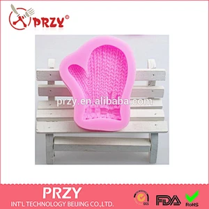 F3036 PRZY Knitted gloves pastry baking silicone cake mold fondant tools DIY liquid cake mold