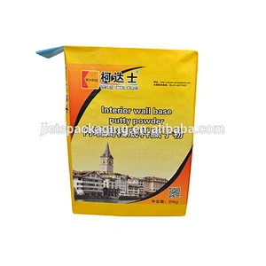 Accept custom order square bottom self closes pp woven fabric valve cement bags