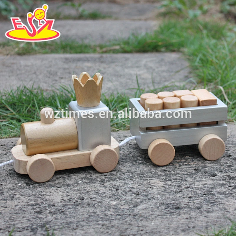2018 wholesale baby wooden pull along toys best design kids wooden pull along toys top fashion children pull along toys W05C074