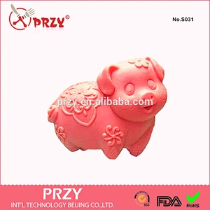 S031 PRZY handmade silicone animal pig pattern soap mold