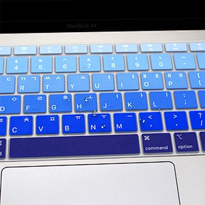 US Keyboard korean Waterproof Rainbow Silicone Laptop Keyboard Cover keyboard protector For MacBook Air 13