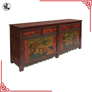 wholesale chinese antique reproduction painted storage furniture
