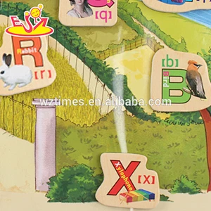 Hölzerne magnetische Puzzlespiele der Vorschule für Kleinkinder lustige 28 hölzerne magnetische Puzzlespiele für Kleinkinder W14J001