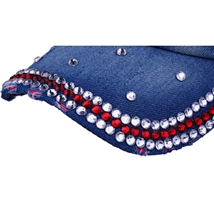 Cowboy Denim Dad Hats Custom Rhinestone Baseball Caps
