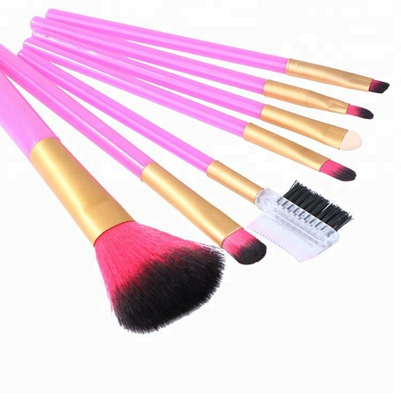 Imported Wholesale 7Pcs Professional Makeup Brushes Set Tools Kit with Pouch Bag Case Beauty Cosmetic Makeup