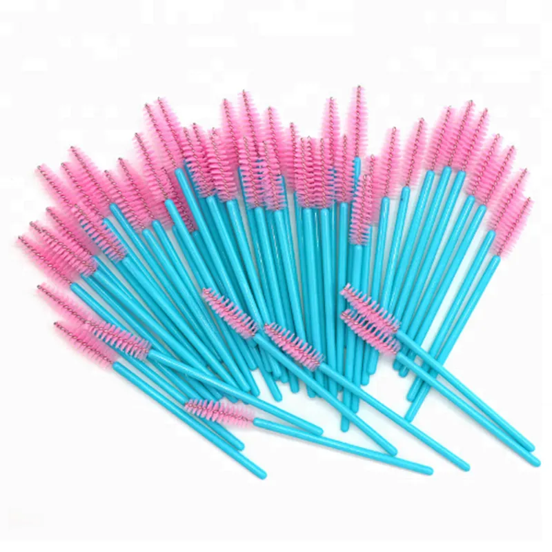 private label 120pcs disposable eyelash extension brush mascara wands lashes makeup brush applicator for eyelash extensions