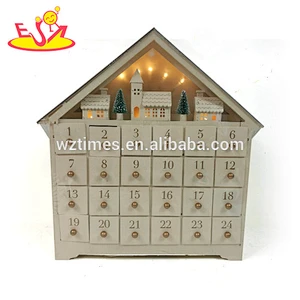 Wholesale new fashion kids wooden christmas nutcracker calendar for home decoration W09F016