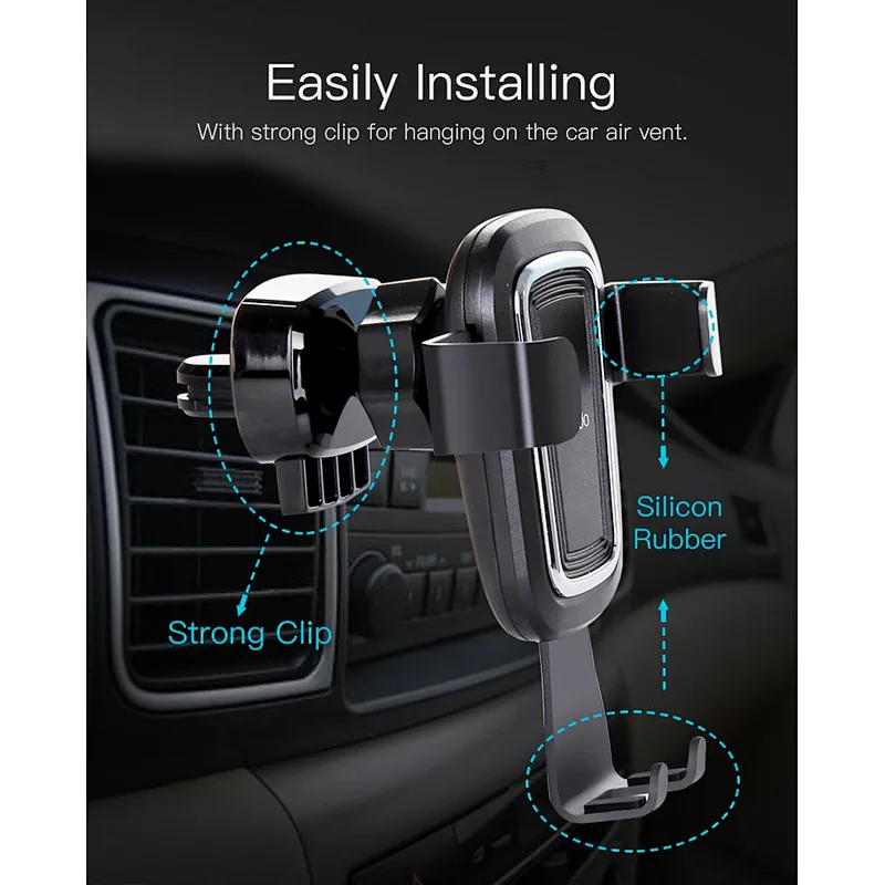 Mobile Phone Accessories Car Phone Holder Gravity Sensor Air Vent Mount Stand 360 Rotate Mobile Phone Holder