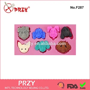 Fondant gum paste silicone dog cake molds