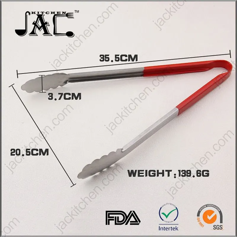 Hot Sale Stainless Steel Pp Wood Tongs