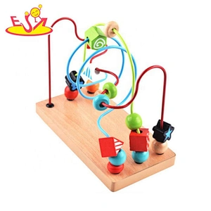 2018 Hot sale educational wooden busy beads toys for toddlers W11B209
