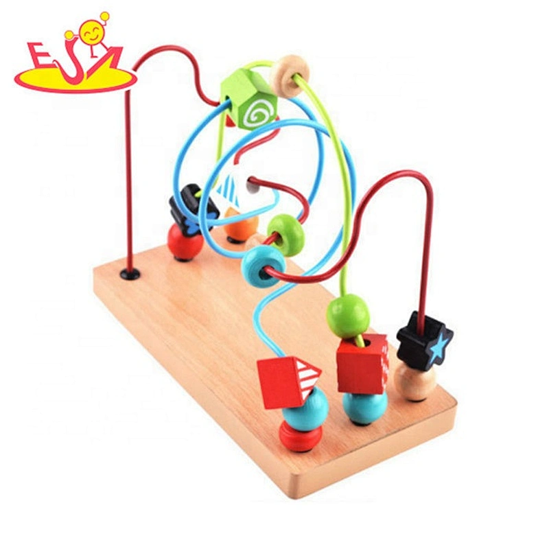 2018 Hot sale educational wooden busy beads toys for toddlers W11B209