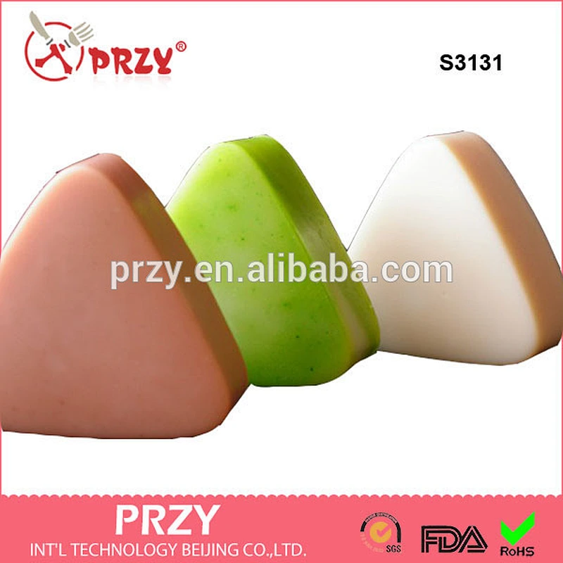 S3131 Triangle Shaped / 6 in 1 / Silicone Soap Mold