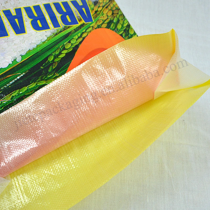 High quality 100% virgin plastic bopp laminated pp woven chinese rice bag