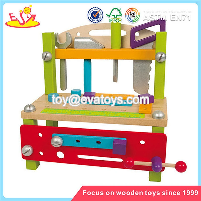 Wholesale creative pretend toy children wooden tools bench toy for fun W03D085