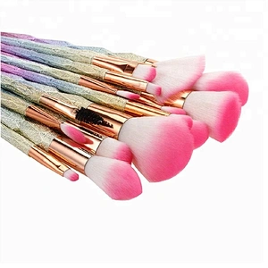 Customized High Quality Your Own Brand Diamond Rainbow Eye 16pcs Private Label Makeup Brush Set Professional