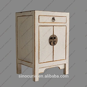 Chinese old wood furniture antique bedside cabinet TB2