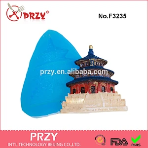 F3235 Forbidden City mold for fondant,silicone Forbidden City mold,silicone famous building mold