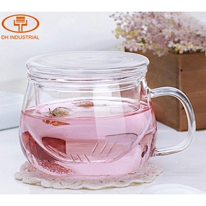 best selling cups borosilicate glass cup for tea & coffee with filter easy carry
