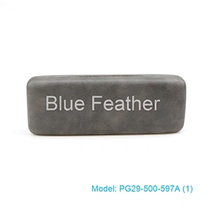 Eco-friendly Simple Solid Color PU Hard Glasses Box for Men