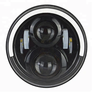 High power 7Inch 60W Round led DRL Halo Jeep Wrangler Headlights