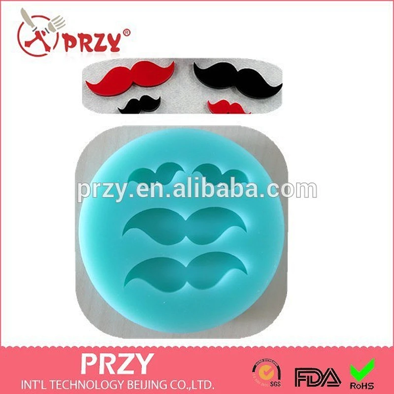 2015 newest beard shaped fondant silicone mold/silicone fondant mold fondant silicone cake mold