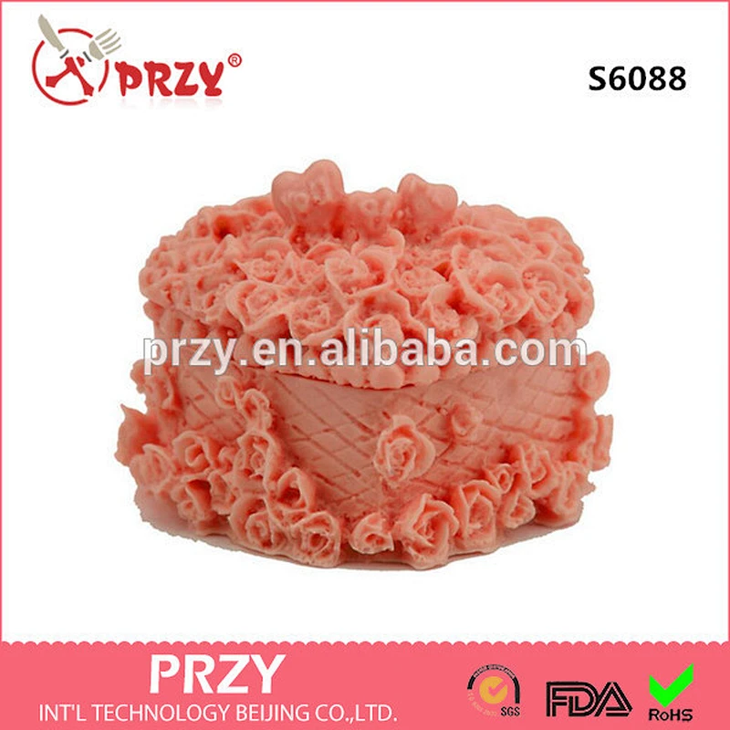 Heart shape jewelry box silicone mold for soap DIY silicone molds