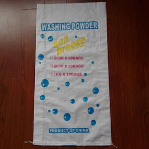 wholesale moisture proof white pp woven detergent bag plastic washing powder sack
